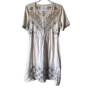 Johnny Was 3J Workshop Embroidered Boho Dress, size S